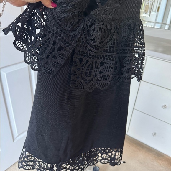 Gianni Bini Elegant Black Lace Peplum Dress US 4 - Picture 14 of 17